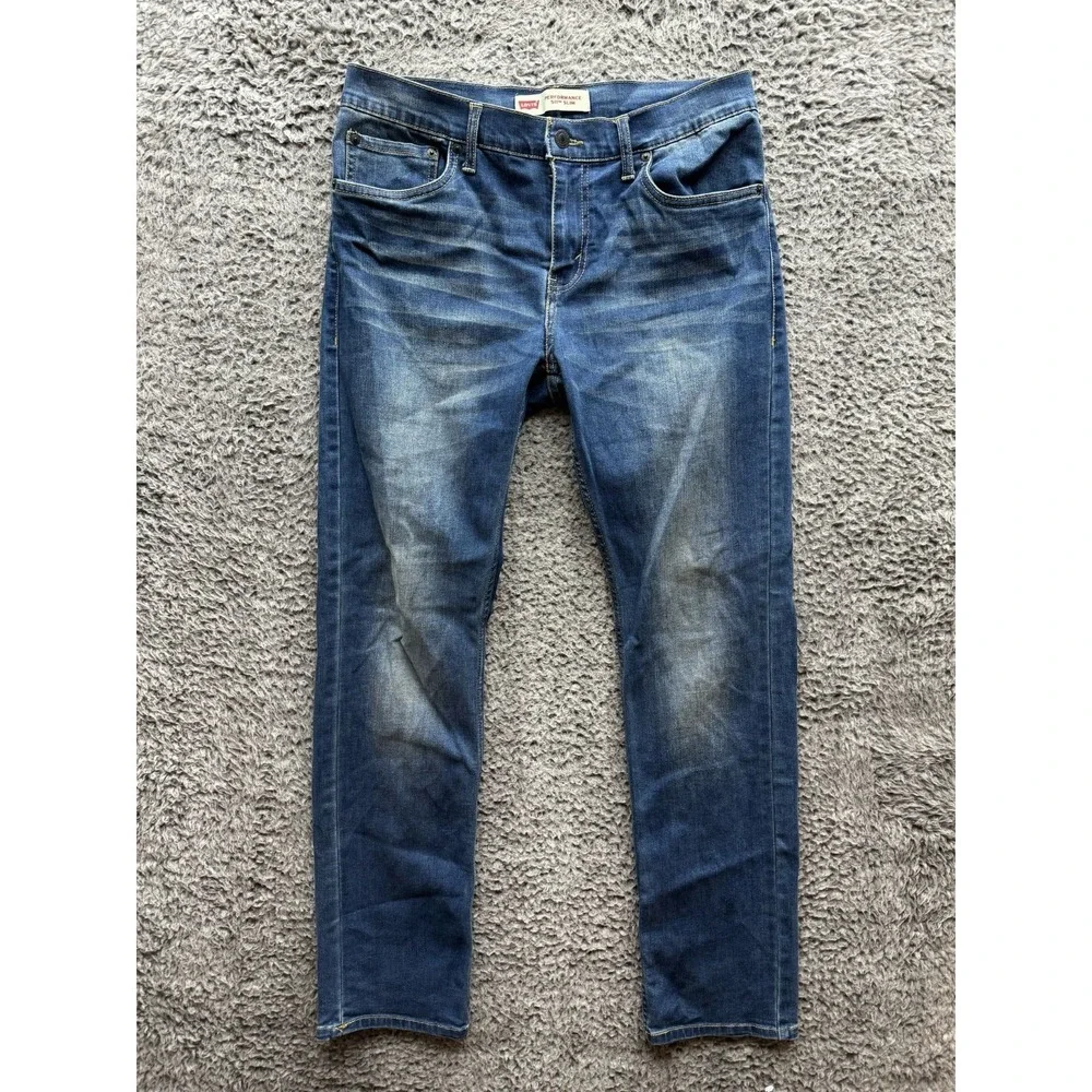 Levis 511 Performance Cool Slim Fit Denim Jeans‎ Blue Mens Size 20R 30 X 30